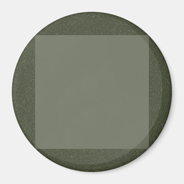 Imán Verde Musgo Intenso con Centro Cuadrado (Frente)