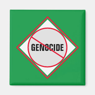 Imán Verde rojo anti-genocidio