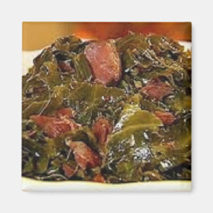 Imán Verdes de los Collard turcos ahumados