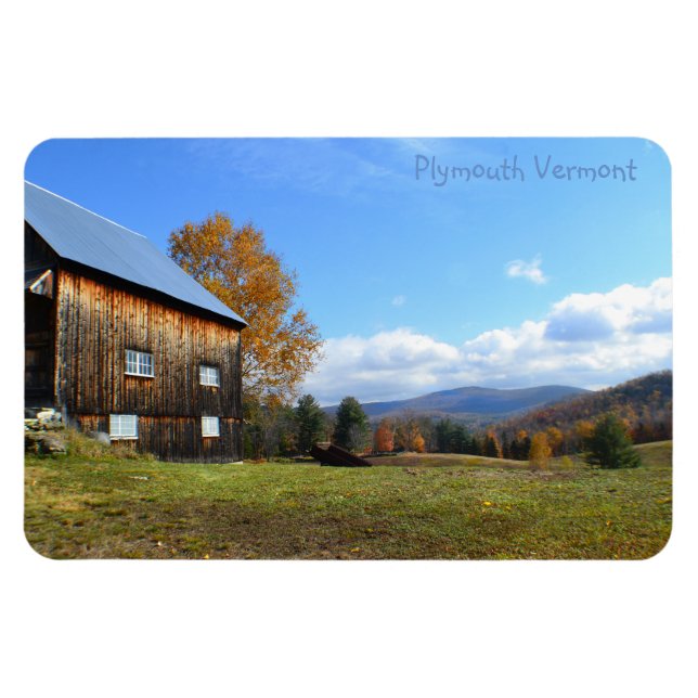 Imán Vermont Barn y View Magnet (Horizontal)