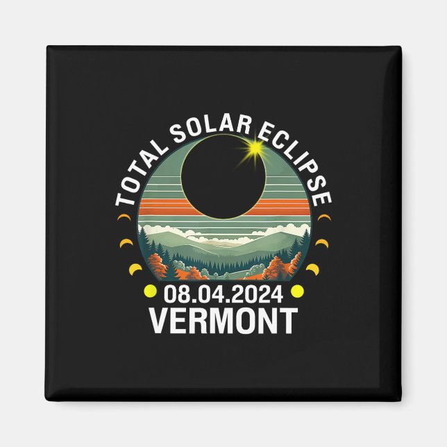 Imán Vermont Eclipse 4.08.24 Estados Unidos Total Eclip (Frente)