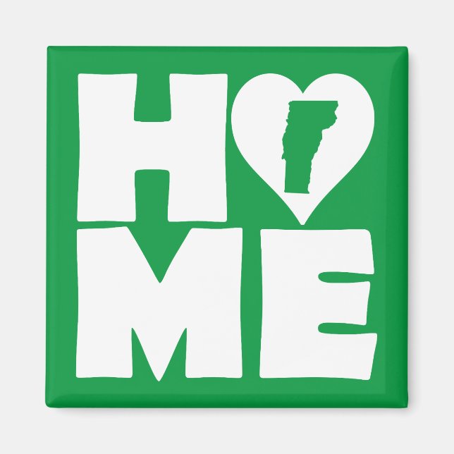 Imán Vermont Home Heart State Fridge Magnet (Frente)