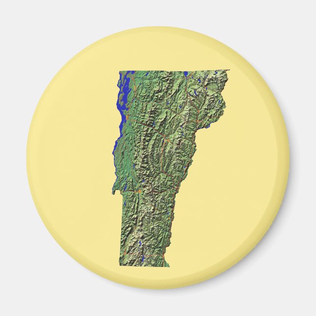 Imán Vermont Map Magnet (Frente)