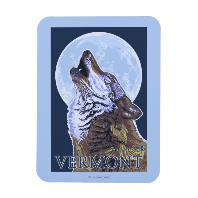 Imán VermontHowling Wolf (Vertical)
