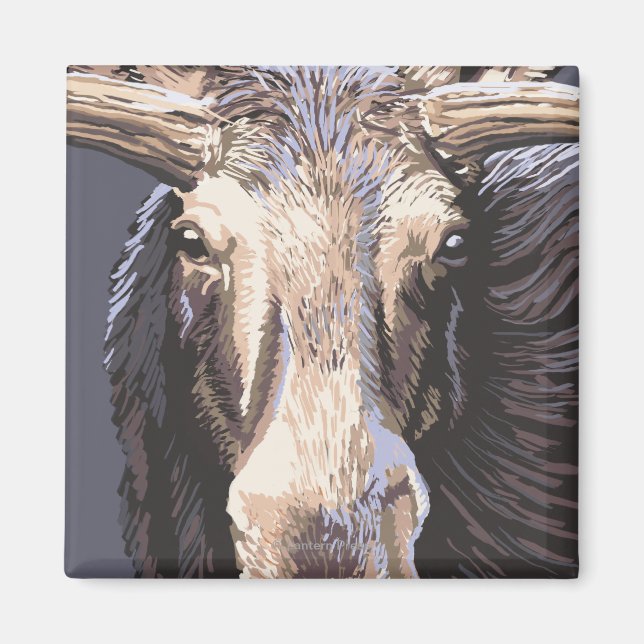 Imán VermontMoose Arriba Cerrar (Frente)