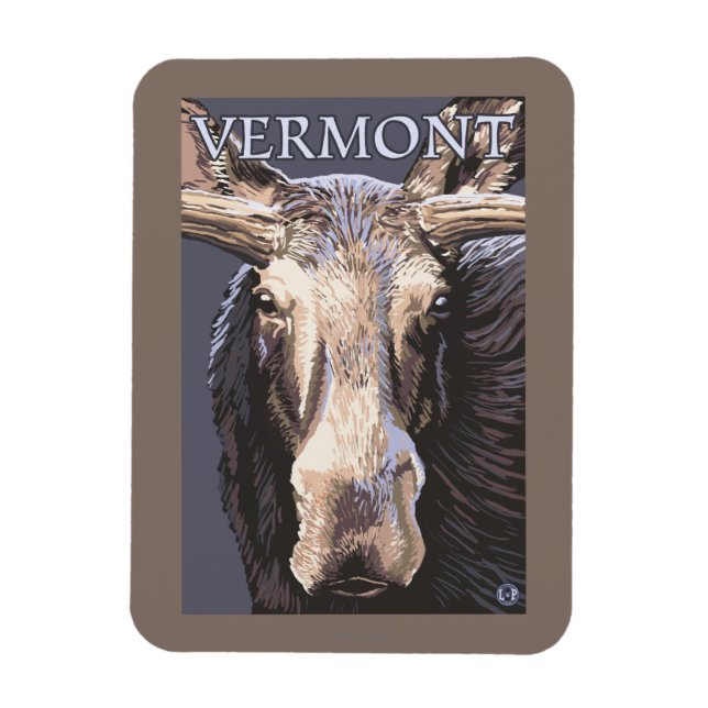 Imán VermontMoose Arriba Cerrar (Vertical)