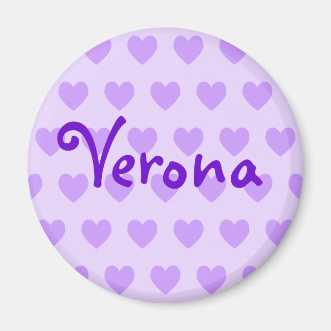 Imán Verona en morado (Frente)