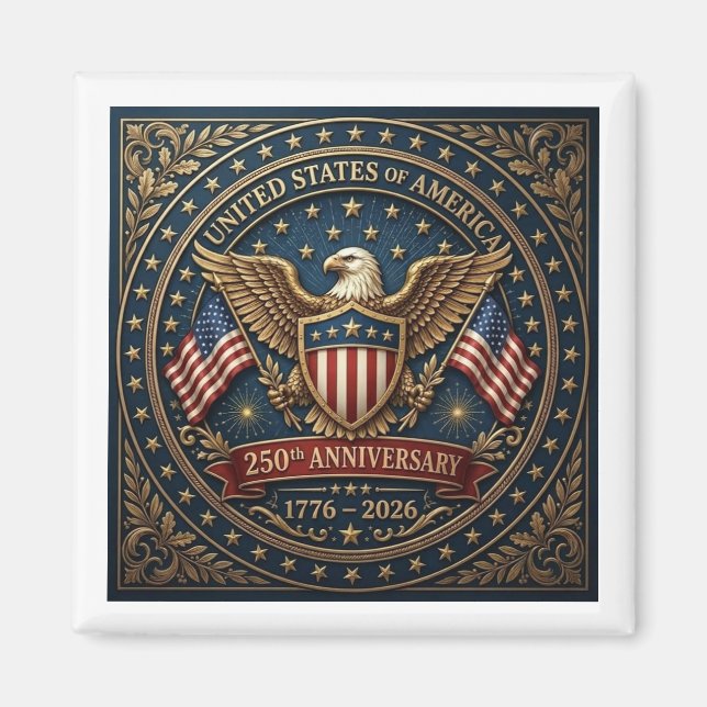 Imán Versión 3 del 250º aniversario de América (Frente)
