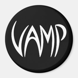Imán Versión de texto Vamp (blanco/negro)