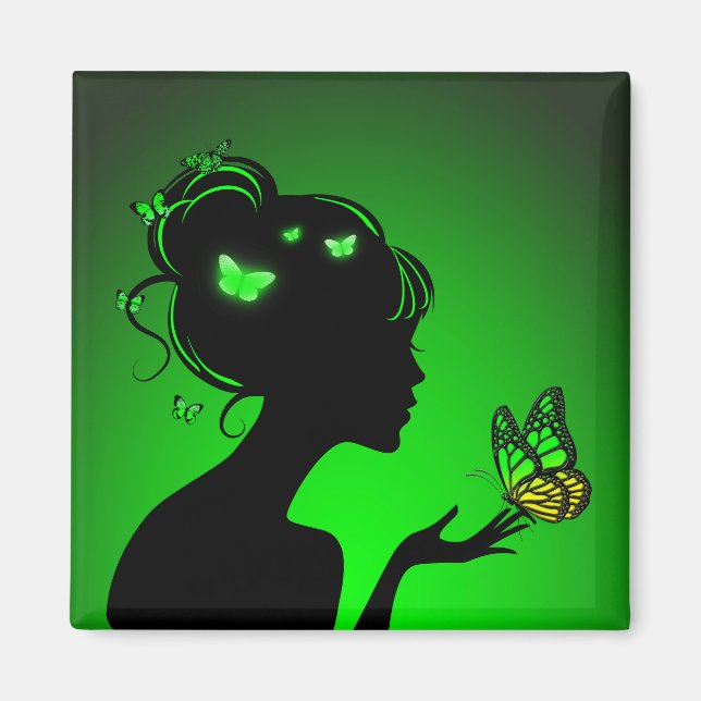 Imán Versiones de papilones de Aimant La femme (Frente)