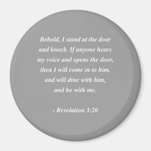 Imán Verso de la biblia del 3:20 de las REVELACIONES