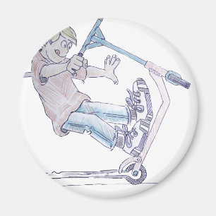 Imán Vespa del micrófono del dibujo animado del wheeli