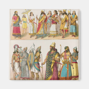 Imán Vestido asirio, del "der Voelker de Trachten",