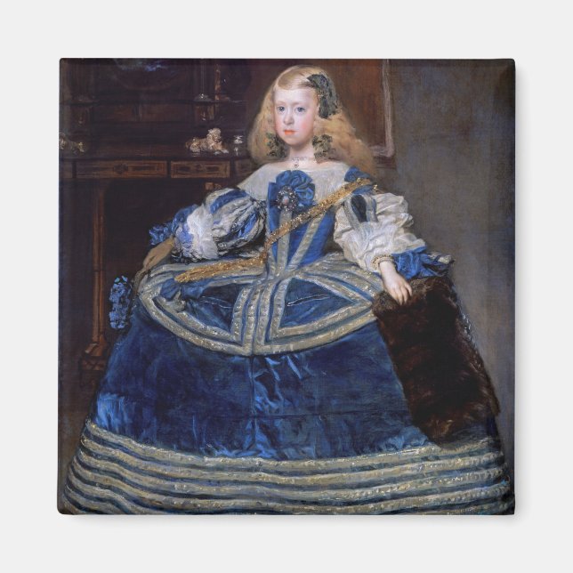 Imán Vestido azul de la infanta Margarita Teresa, Veláz (Frente)