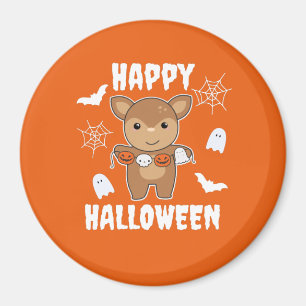 Imán Vestido de Bat de Calabaza de Halloween de Deer Ha