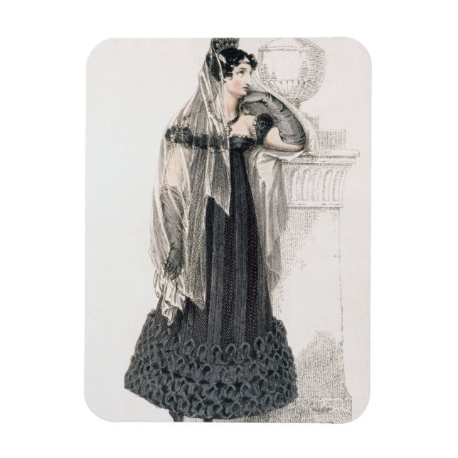 Imán Vestido de duelo, plato de moda del representante  (Vertical)