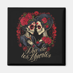 Imán Vestido de La Catrina femenino elegante día de la