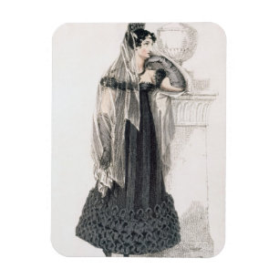 Imán Vestido de luto, placa de moda del representante