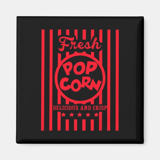 Imán Vestido De Popcorn Fresco Para Halloween (Frente)