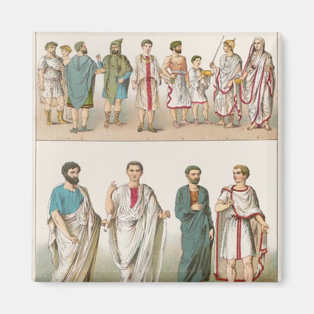 Imán Vestido romano, de 'Trachten der Voelker', 1864 (Frente)