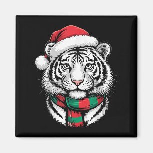 Imán Vestimenta de los Navidades de Tiger Xmas Santa Ha