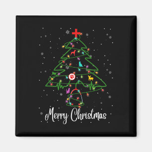 Imán Vet Tech Veterinaria Árbol de Navidad Merry Christ