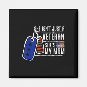 Imán Veterana es mi mamá Bandera de Estados Unidos Te v
