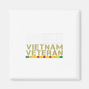Imán Veterano de guerra de Vietnam con bandera de Estad