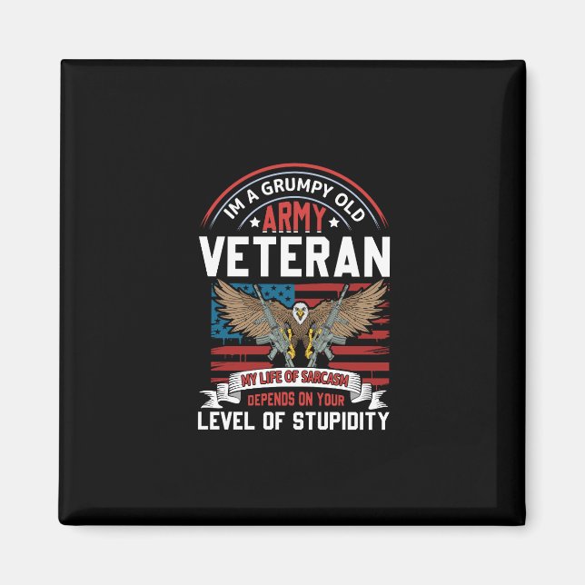 Imán veterano del ejército (Frente)