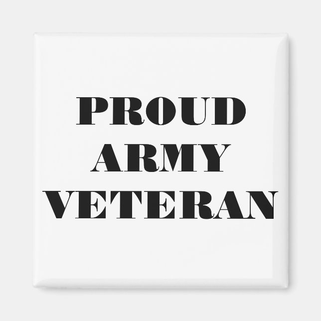 Imán Veterano del Ejército Orgulloso de Magnet (Frente)