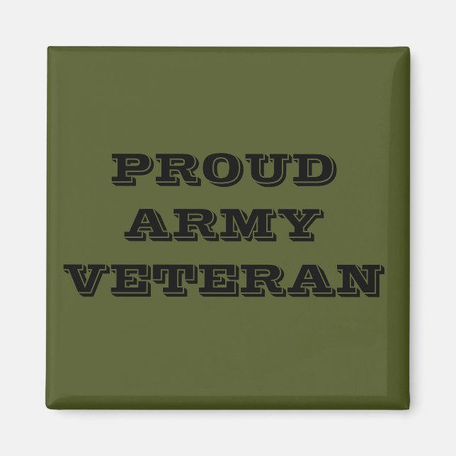 Imán Veterano del Ejército Orgulloso de Magnet (Frente)