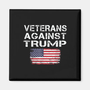 Imán Veteranos contra Trump Tee _ Votos militares en co