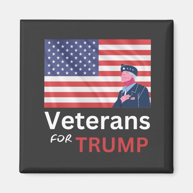 Imán Veteranos De La Republicana Conservadora De Trump  (Frente)