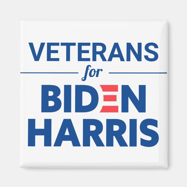 Imán Veteranos para el Personalizado Biden Harris Texto (Frente)