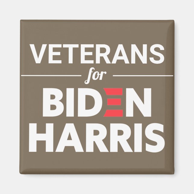 Imán Veteranos para el Personalizado de Biden Harris Te (Frente)