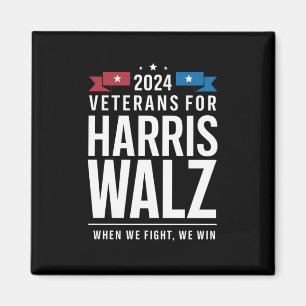 Imán Veteranos para Harris Walz 2024 Presidencial
