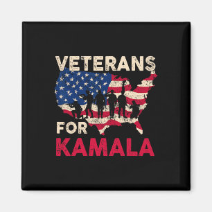 Imán Veteranos Por Kamala Ejército De Bandera Estadouni