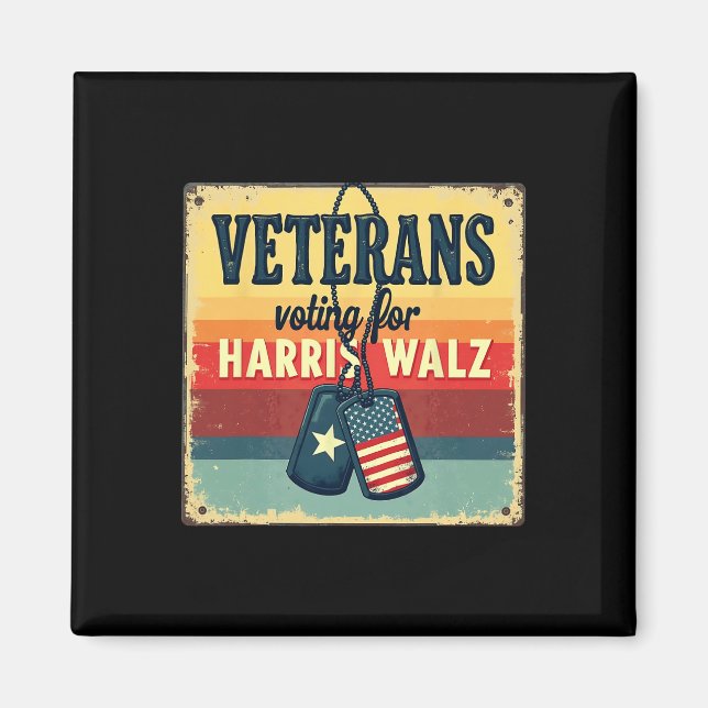 Imán Veteranos Votando Por Harris Wheimer (Frente)