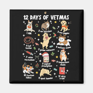 Imán Veterinario de Navidad Medicina Veterinaria Técnic