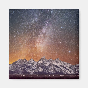 Imán Vía láctea sobre Teton magnífico