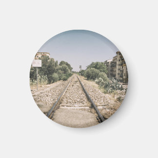 Imán Vía única de ferrocarril en el sur de Italia