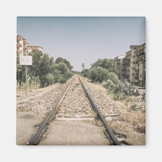 Imán Vía única de ferrocarril en el sur de Italia