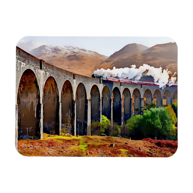 imán viaductor de tren de vapor de Glenfinnan (Horizontal)