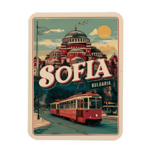 Imán Viaja Sofía, regalos y souvenirs vintage de Bulgar
