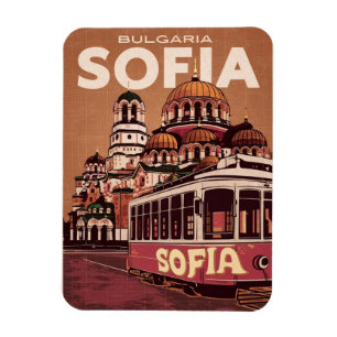 Imán Viaja Sofía, regalos y souvenirs vintage de Bulgar