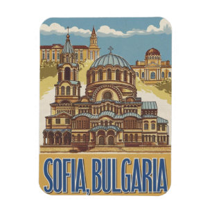 Imán Viaja Sofía, regalos y souvenirs vintage de Bulgar