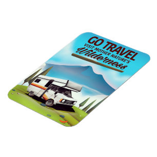 Imán Viaja, visita naturas madre RV salvaje.