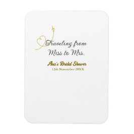 Imán Viajar de Miss a Mrs. bridal ducha agregar nombre