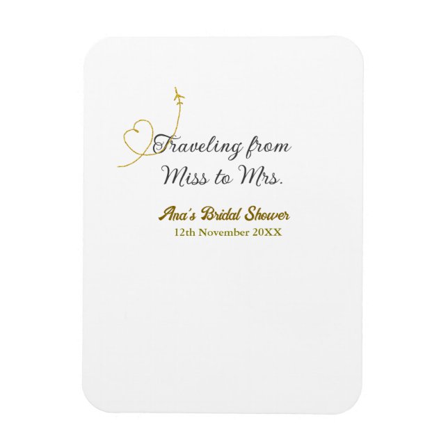 Imán Viajar de Señorita a Señora despedida de soltera a (Vertical)
