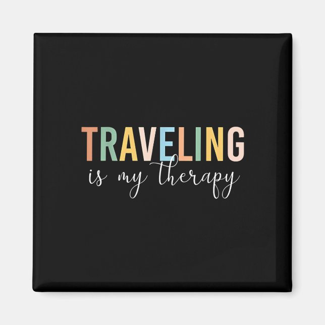 Imán Viajar es mi terapia  (Frente)